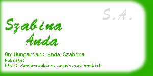 szabina anda business card